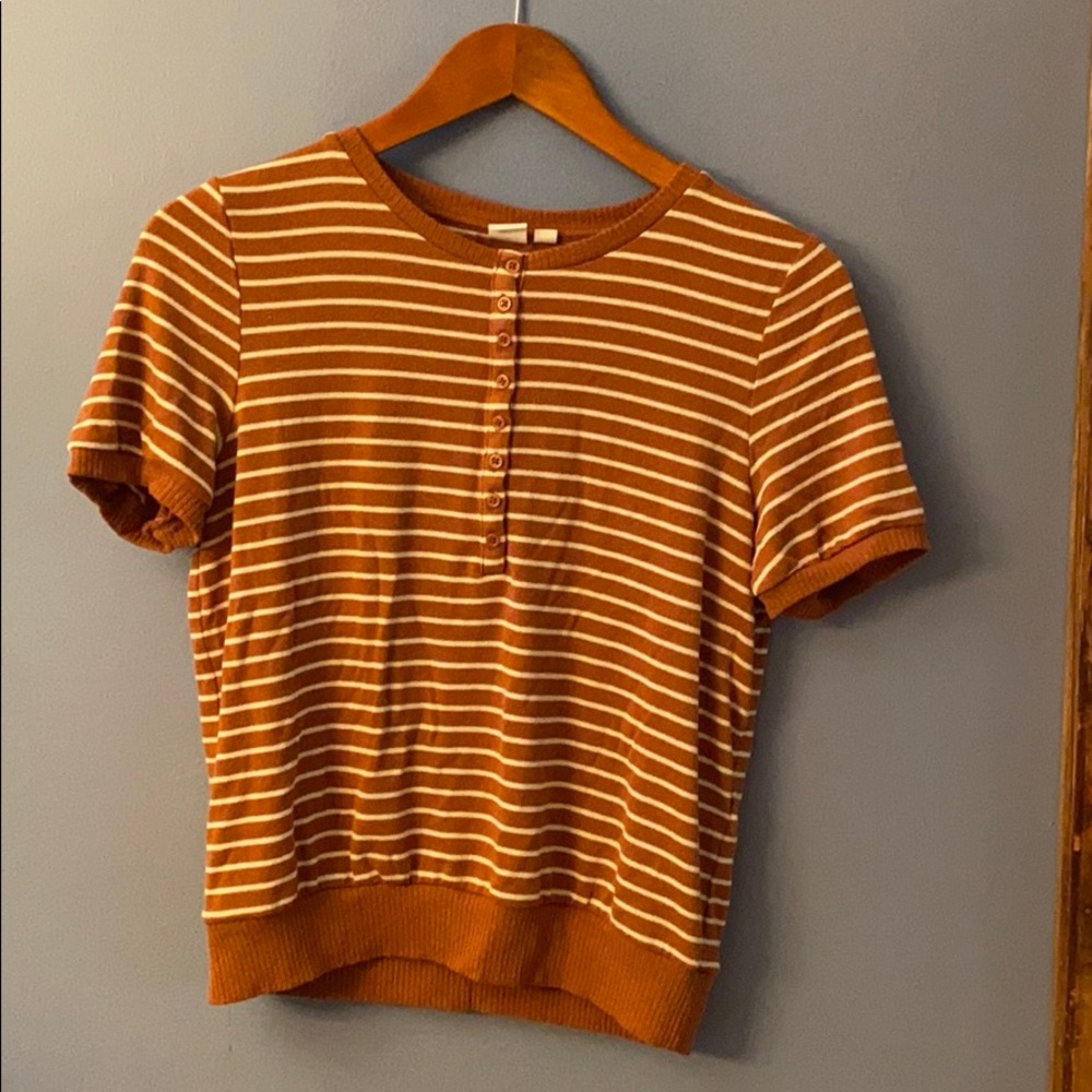 Henley sweater tee
